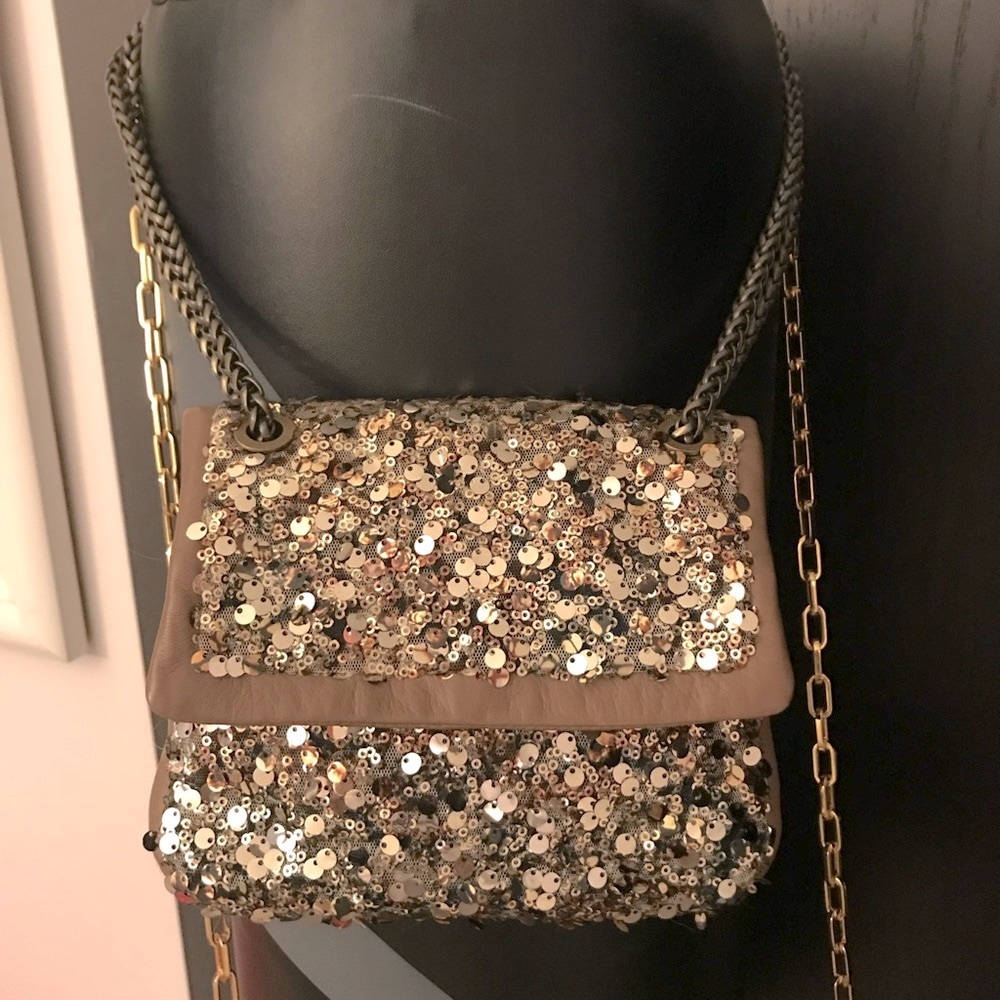 Elie Tahari Sequin/Leather Bag